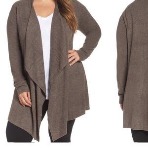 Barefoot dreams brown cardigan- NWT